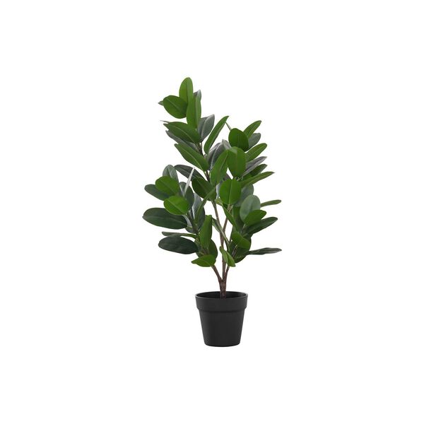 Black Green 28-Inch Indoor Faux Fake Floor Potted Real Touch Artificial Plant, image 1